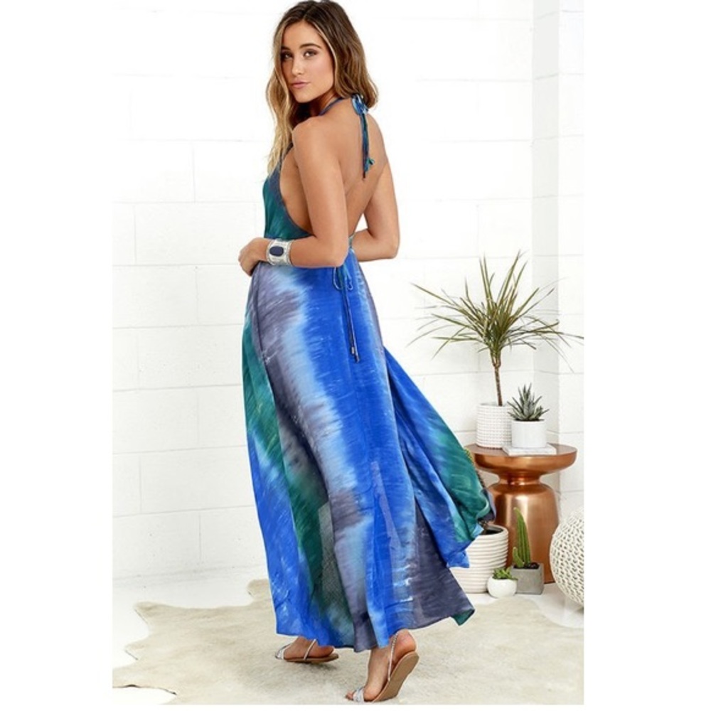 Halter tie maxi (worn once)